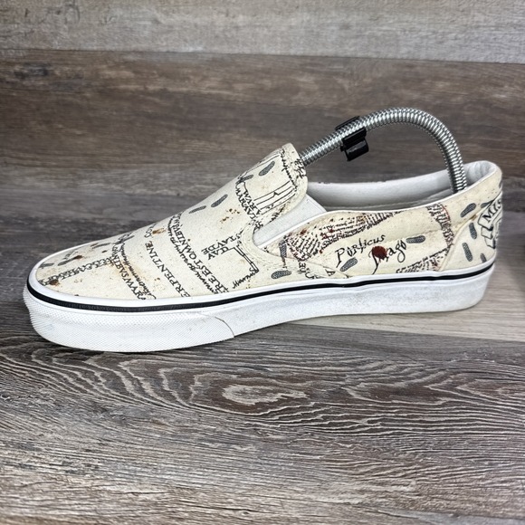Vans x Harry Potter Mens 9/10.5W Marauder's Map Mischief Managed Classic Slip-On - Picture 7 of 15